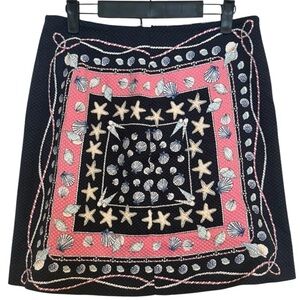 LOFT Womens Paisley Art Shorts White Chino Size 6 With Pockets Chic Y2K Bottoms